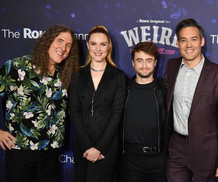 Weird Al Yankovic, Evan Rachel Wood kot Madonna, Daniel Radcliffe kot Weird Al in režiser filma, Eric Appel.