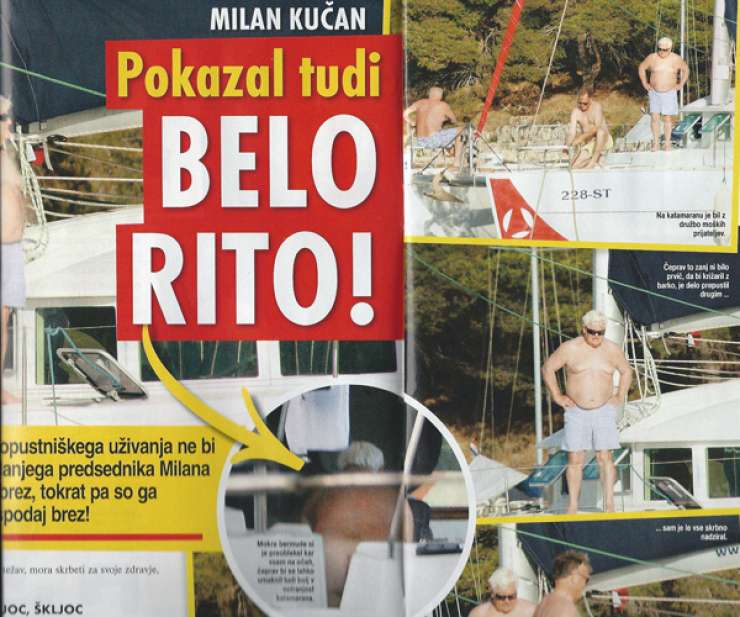 Milan Kučan na Hrvaškem razkazuje golo zadnjico