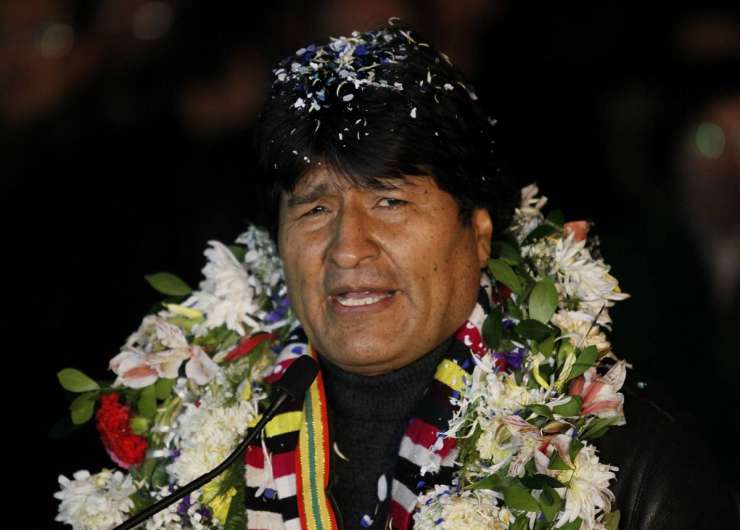 Slavnosten sprejem za Moralesa ob vrnitvi v Bolivijo
