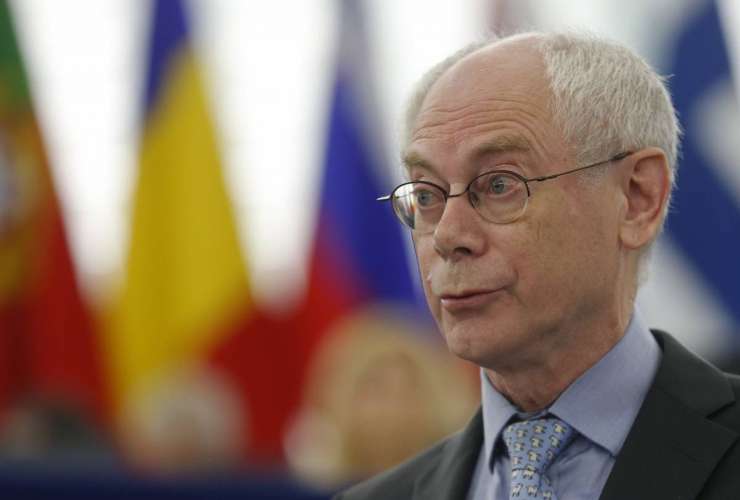 Predsednik Evropskega sveta Herman van Rompuy pred volitvami podprl SDS