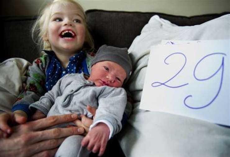 Američanka rodila že tretjega otroka na 29. februar