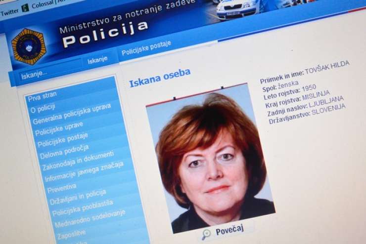 Wanted: Hilda Tovšak; najditelju nagrada?