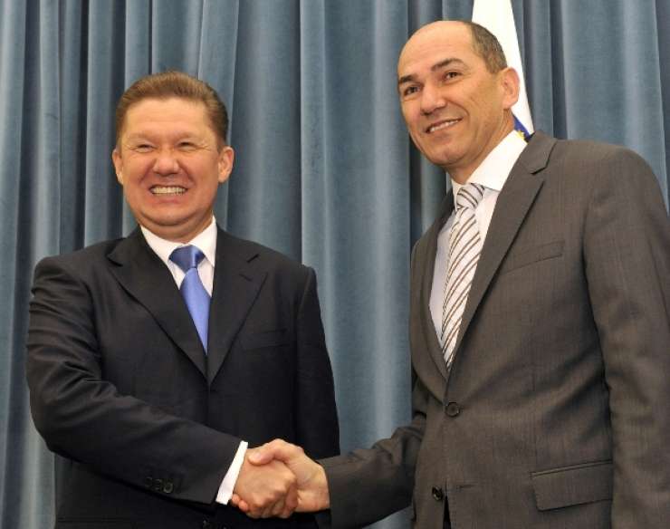 Janša obisk v Rusiji začel s srečanjem pri direktorju Gazproma