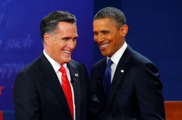 Anketa: Romney in Obama sta po soočenju izenačena
