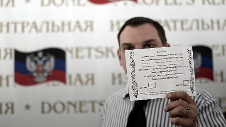 Na referendumu v Donecku po navedbah separatistov množična podpora neodvisnosti 