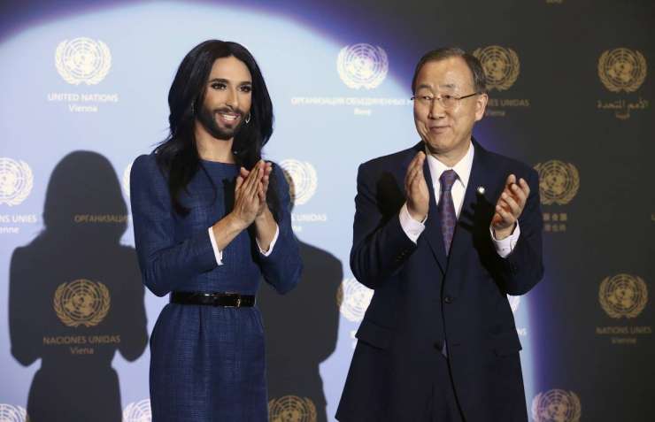 Je Conchita zmešala glavo Ban Ki Moonu