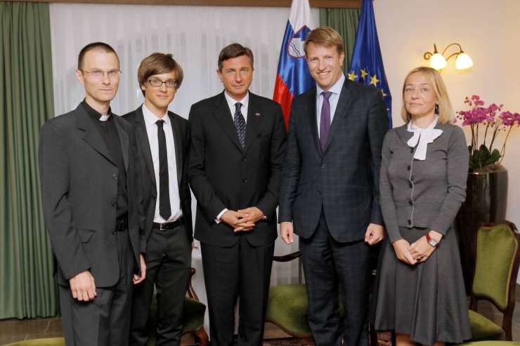 Predsednik Pahor z ustanovitelji Ameriško Slovenske Izobraževalne  fundacije ASEF
