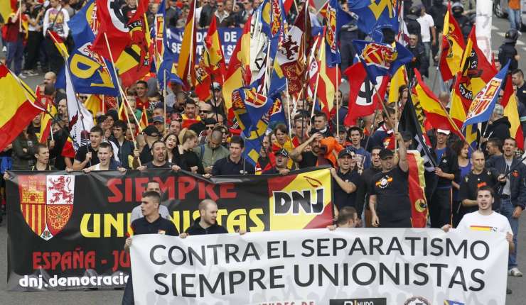 Ne separatizmu: v Barceloni demonstracije v podporo celoviti Španiji