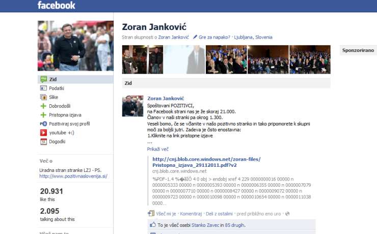 Šokirani Jankovićev podpornik: Na Jankovićevem Facebooku mi brišejo komentarje