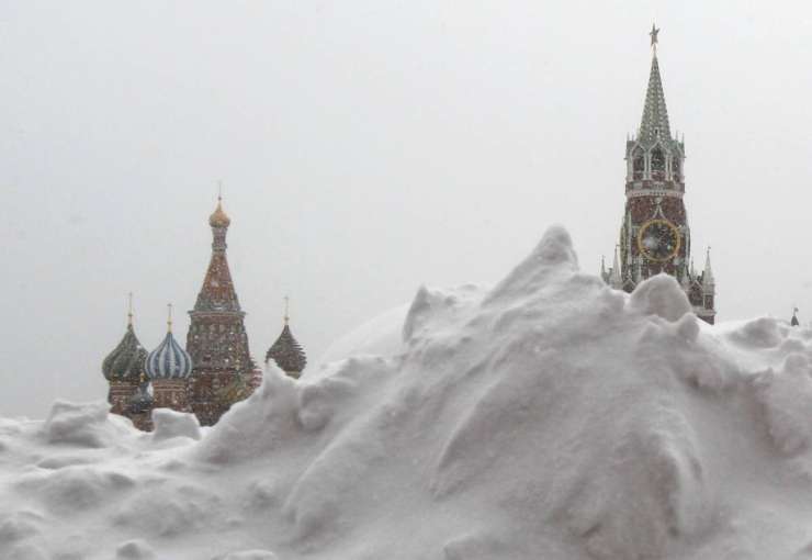V Moskvi rekordna višina snega za ta čas