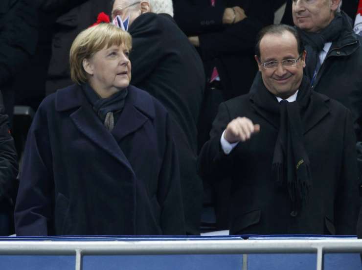 Hollande in Merklova upata v dogovor o proračunu na vrhu EU