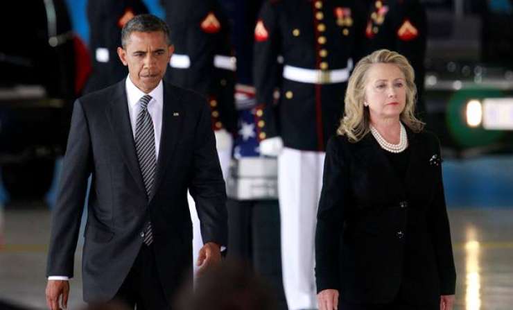 Obama in Clintonova sta se poslovila od ubitih diplomatov