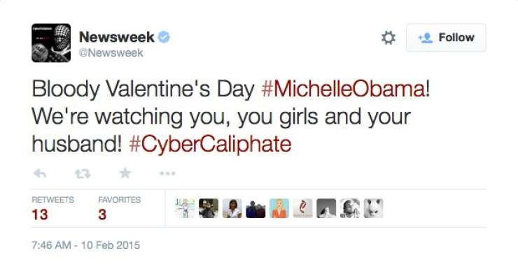 Hekerji grozili družini Obame preko računa revije Newsweek na Twitterju