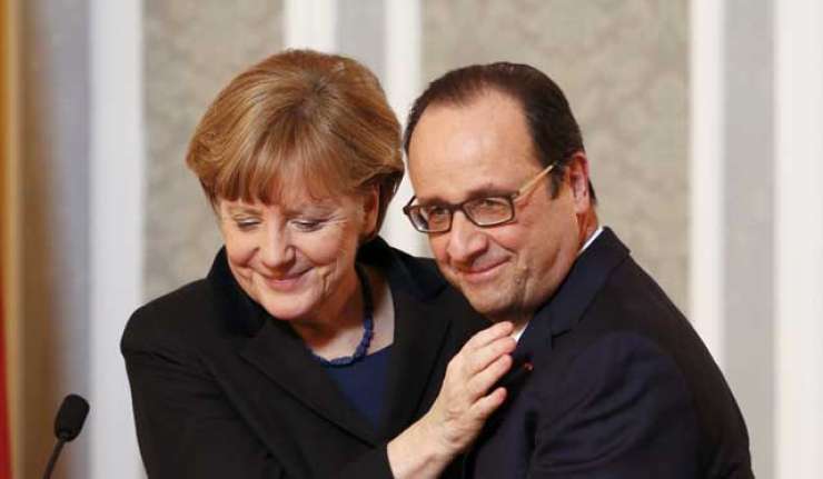 Merklova in Hollande zahtevata spoštovanje premirja na vzhodu Ukrajine