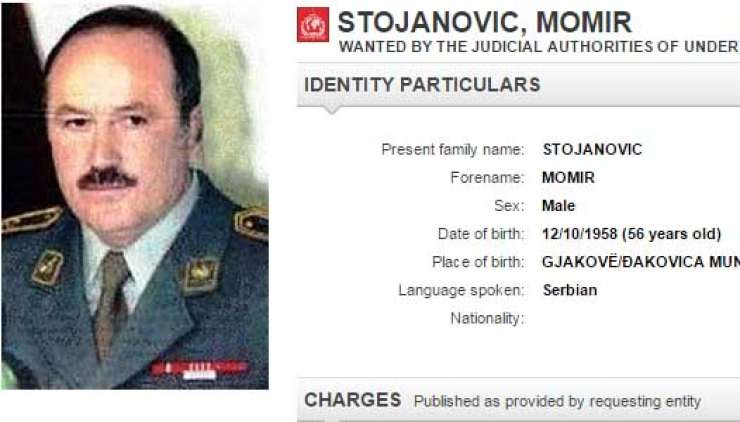 Interpol nad srbskega poslanca, obtoženega vojnih zločinov na Kosovu
