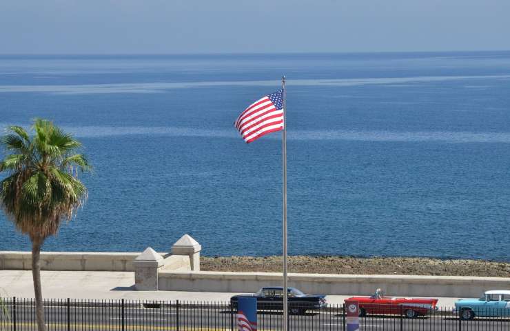 Ameriška zastava vihra v Havani