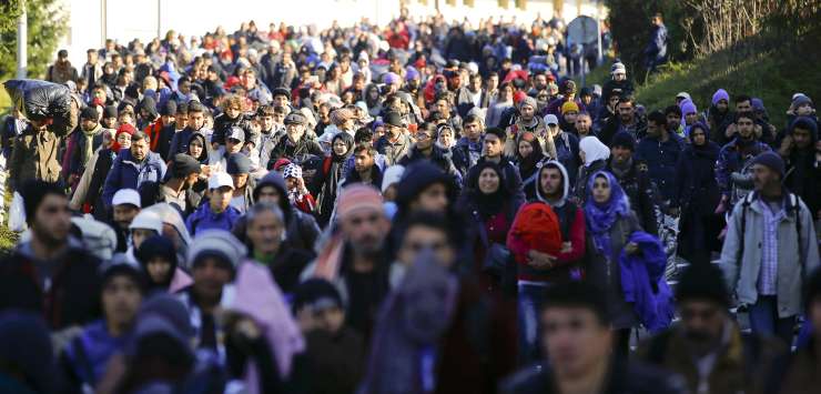 Danes v Slovenijo morda že 150.000 migrant po 17. oktobru