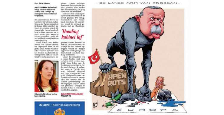 Nizozemsko maščevanje Erdoganu: turški predsednik kot opica, ki tepta svobodo govora v Evropi