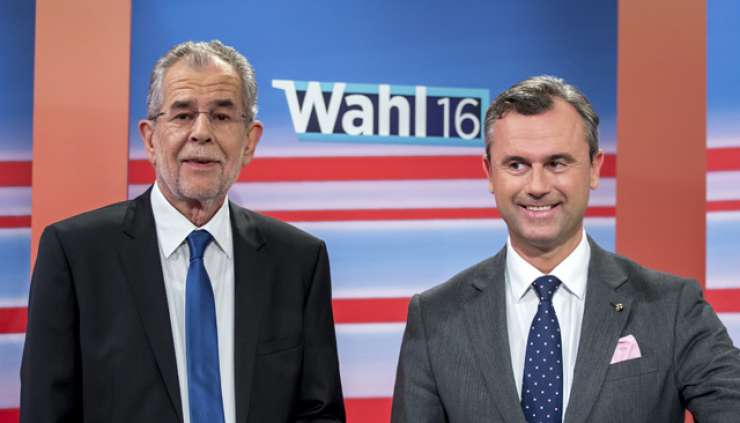 Predsedniške volitve v Avstriji: Hofer in Van der Bellen tesno skupaj
