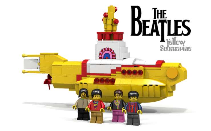 Beatli in njihova rumena podmornica odslej tudi iz lego kock