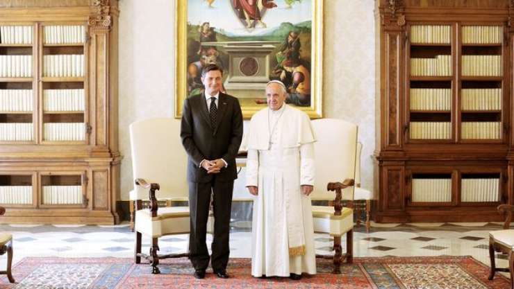 Predsednik Borut Pahor pri papežu Frančišku