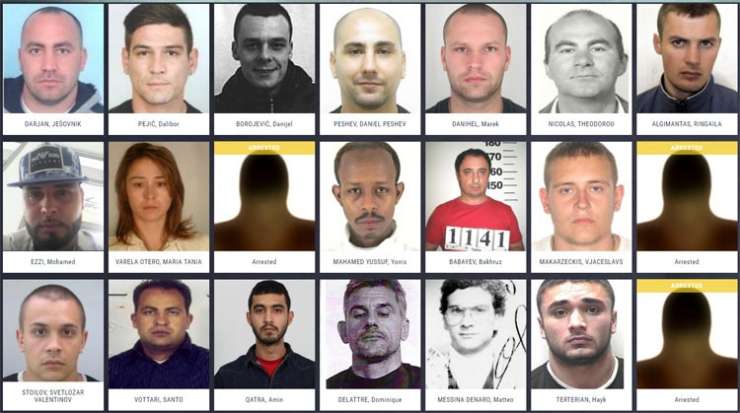 Europolov bizarni koledar: najbolj iskani zločinci Evrope