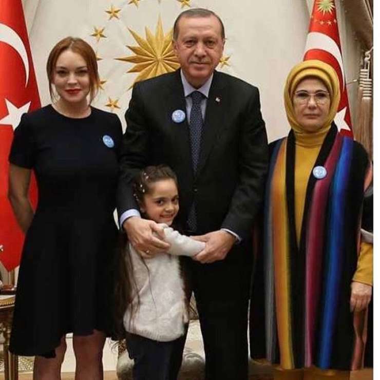 Čuden par: Lindsay Lohan in Recep Erdogan