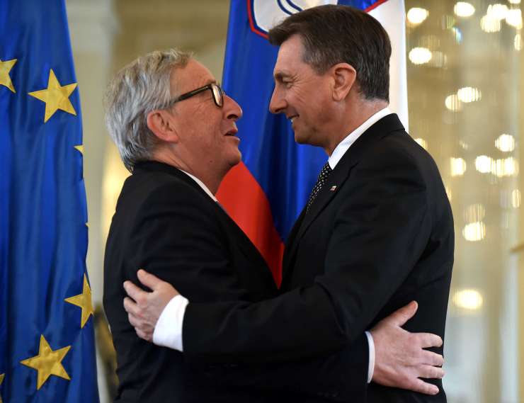 FOTO: Luksemburški lomilec src Juncker po Cerarju omrežil še Pahorja