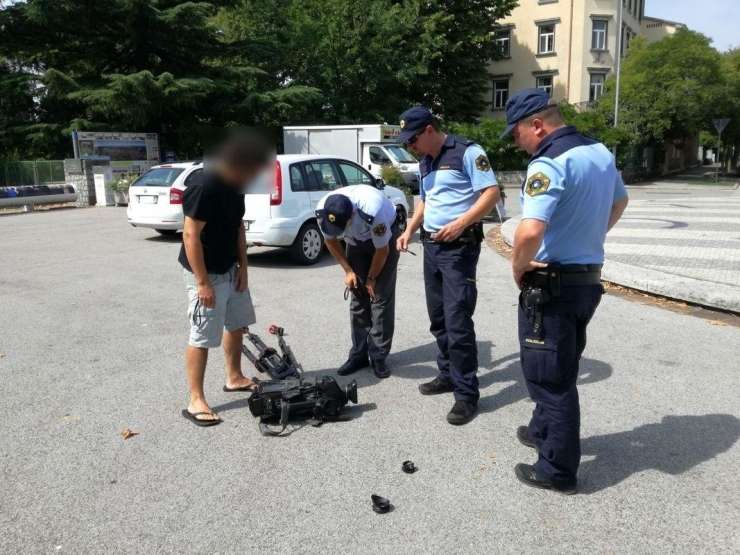 Prijeli moškega, ki je poskušal povoziti ekipo RTV v Novi Gorici