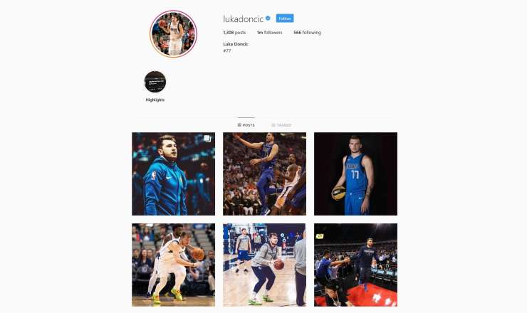 Luka Dončić je Slovenec z največ sledilci na Instagramu