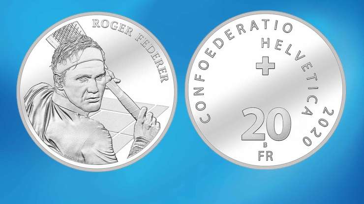 Roger Federer bo prva živeča oseba s svojim spominskim kovancem
