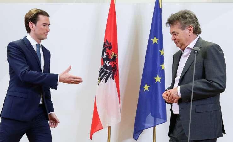 Nova avstrijska koalicija med konservativci in Zelenimi: Sebastian Kurz se vrača na kanclerski položaj