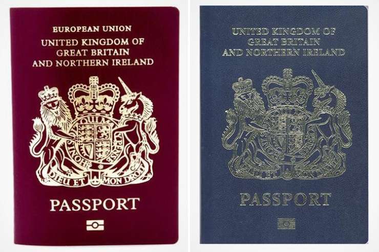 Velika Britanija se vrača k temno modrim potnim listom