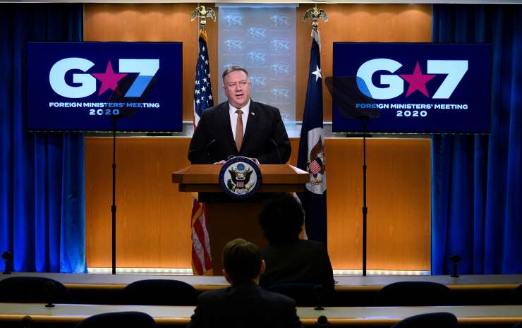 Pompeo: G7 se strinja, da Kitajska širi dezinformacije o koronavirusu
