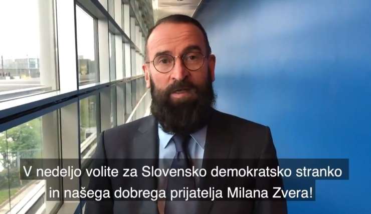 Tako je Orbanov evroposlanec, ki je pred policisti bežal z gejevske orgije, podprl SDS in "dobrega prijatelja" Milana Zvera (VIDEO)