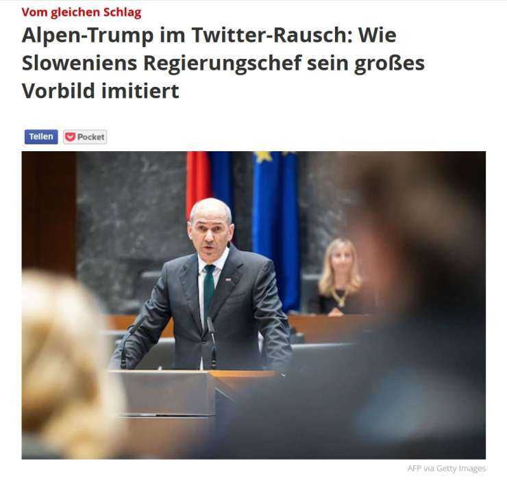 Tako Nemci pišejo o Janši: "Alpski Trump v omami Twitterja"