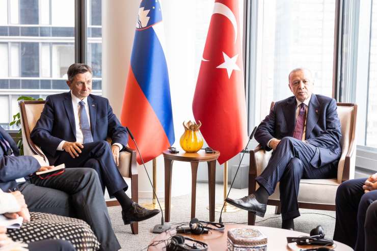 Pahor se je v New Yorku sestal z Erdoganom