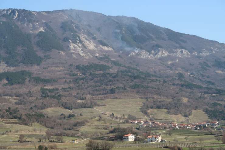 Pobočje Gore nad Ajdovščino gori! (FOTO)