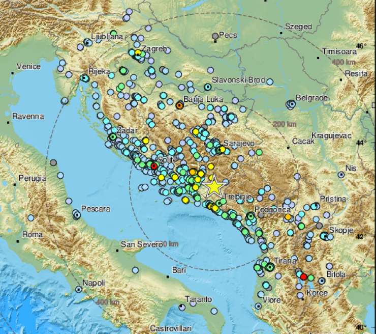 BiH prestrašil močan potres na jugu države, tresla se je tudi Slovenija