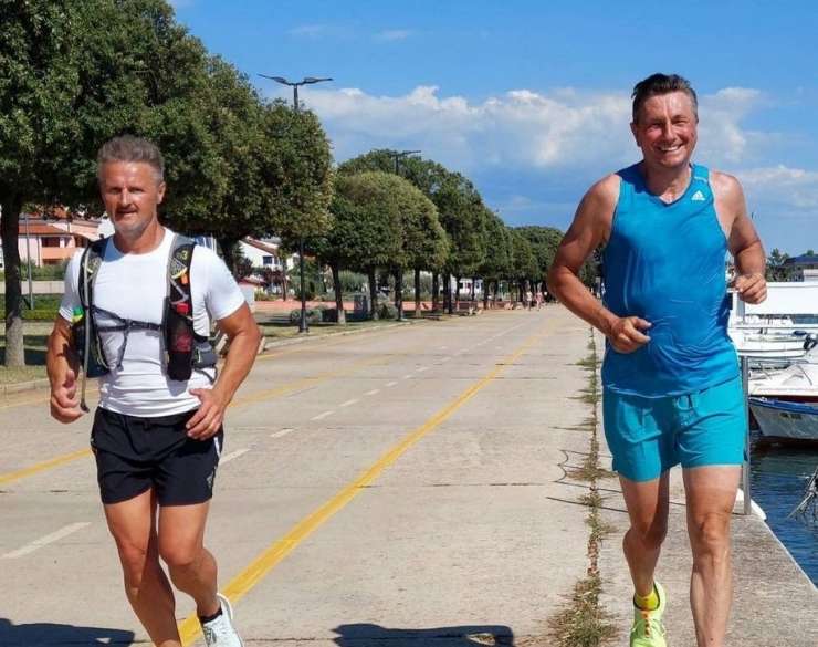 Pahor na Hrvaškem izgublja kilograme s tekom v poletni vročini (FOTO)