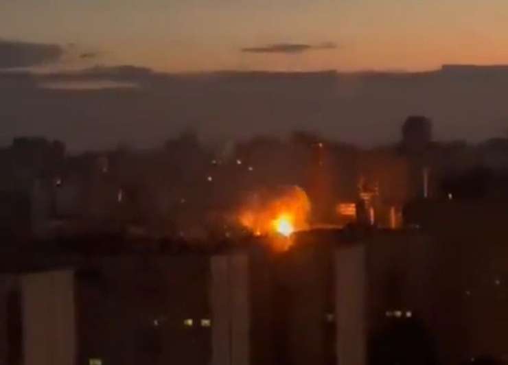 Alarm v Kijevu: eksplozije in napad ruskih dronov (VIDEO)