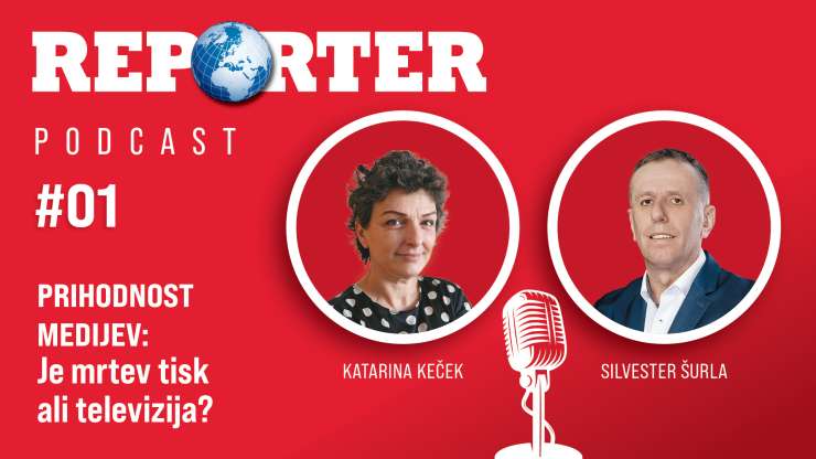 NOVO! Silvester Šurla in Katarina Keček v prvi epizodi Reporter podkasta o prihodnosti medijev: je mrtev tisk ali televizija?