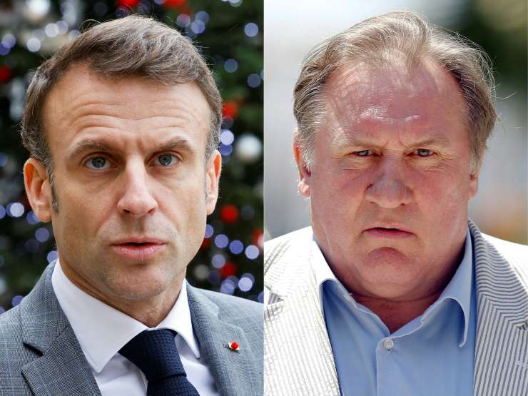 Macron brani posilstva obtoženega Depardieuja: Ne bom sodeloval pri lovu na človeka