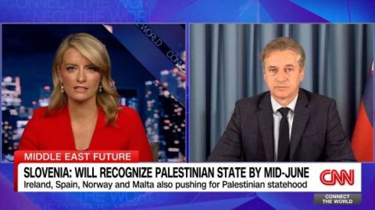 Premier Golob za CNN: Voditelje članic EU sem pozval k priznanju Palestine