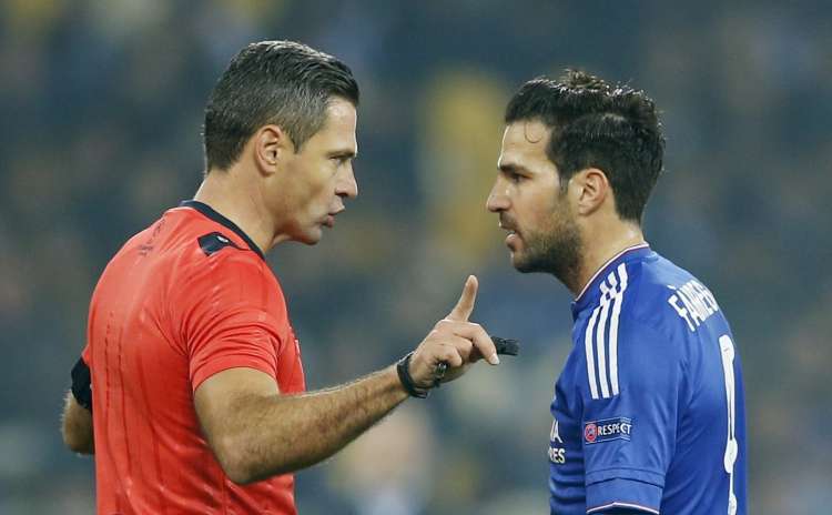 damir skomina cesc fabregas re