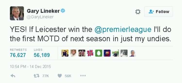 lineker tvit