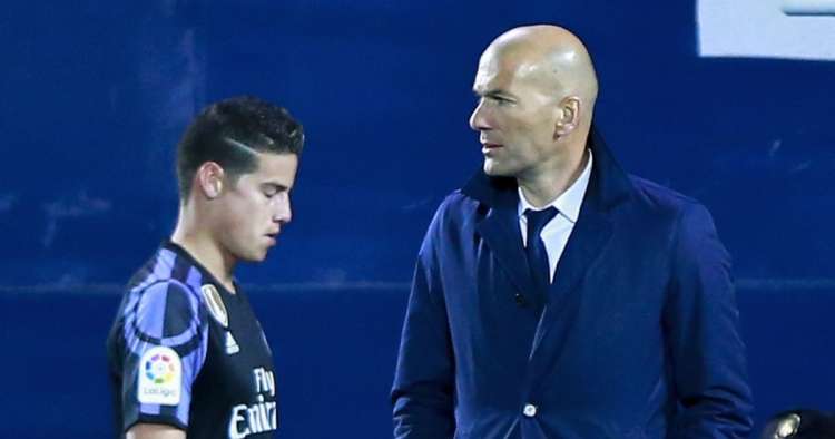 james rodriguez zinedine zidane