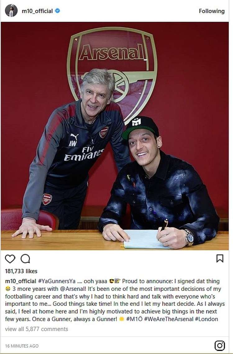 ozil wenger