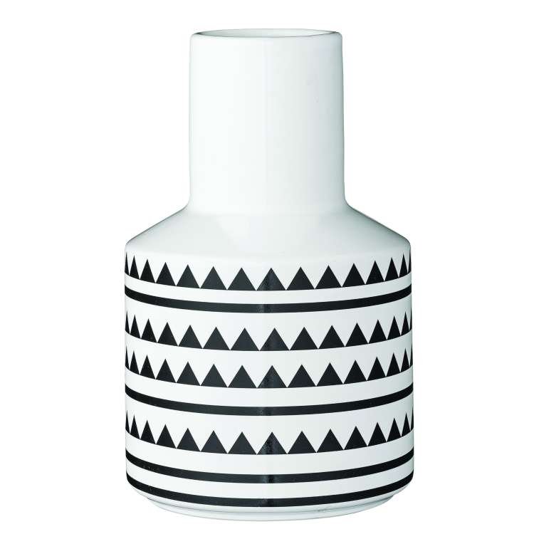 Black and white triangle print design vase.jpg