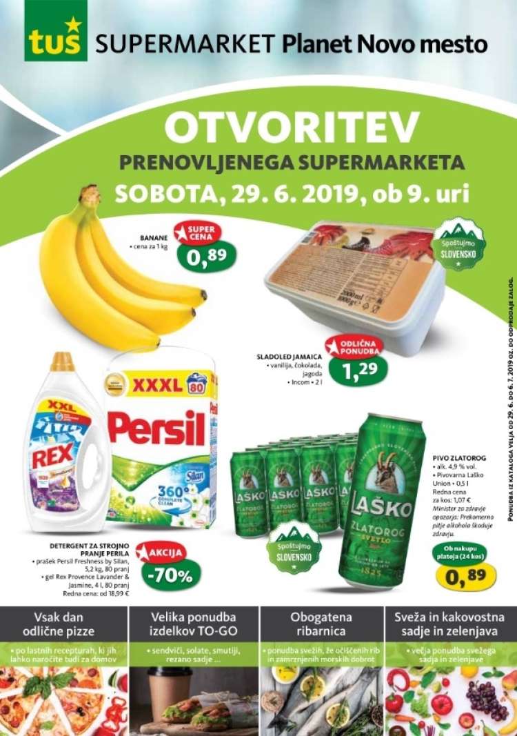Otvoritvena ponudba Supermarketa Tuš Novo mesto